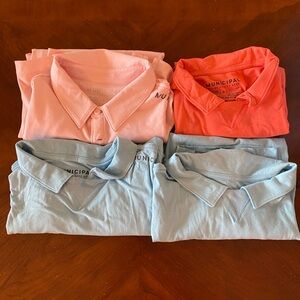 Municipal Brand Bundle of 4 size Small Shirts Mens Golf Polo Tee Shirt T